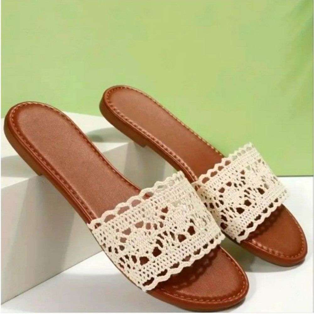 Ladies Bohemian reathable Slides Sandles sz 8.5 - Picture 4 of 6